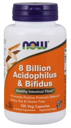 NOW Foods Acidophilus and Bifidus 8 Billion 120 kapsułek