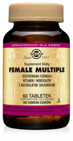 Solgar Female Multiple formuła witamin i minerałów dla kobiet 60 tabletek