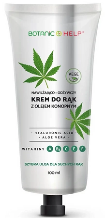 BOTANIC HELP Krem do rąk z olejem konopnym 100ml