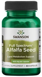 Swanson Alfalfa Seed lucerna 400mg 60 kapsułek