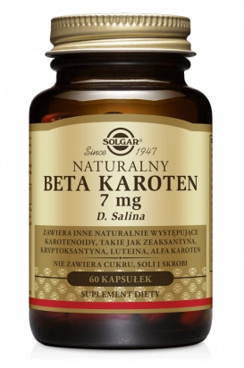 Solgar Naturalny Beta karoten 7 mg 60 kapsułek