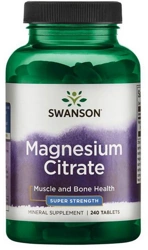 Swanson Magnesium Citrate cytrynian magnezu 240 tabletek