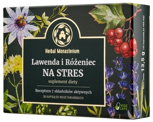 Herbal Monasterium Lawenda i Różeniec na stres 30 vege kapsułek