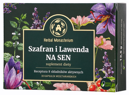 Herbal Monasterium Szafran i Lawenda na sen 30 vege kapsułek