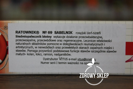 Dr RETTER Ratownik Nr 069 SABELNIK rosyjski żeń-szeń 50g