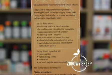 Khadi Jasny Brąz naturalna farba ziołowa do włosów KHA-011