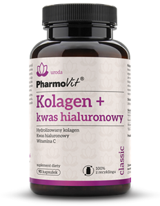 PharmoVit Kolagen plus kwas hialuronowy 90 kapsułek