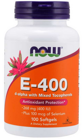 NOW Foods Vitamin E-400 Antioxidant Protection 286mg (400IU) 100 kapsułek