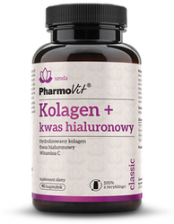 PharmoVit Kolagen plus kwas hialuronowy 90 kapsułek