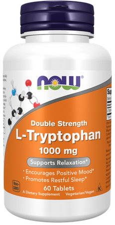 NOW Foods L-Tryptophan Double 1000mg 60 tabletek