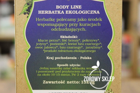 Dary Natury Body Line herbatka ekologiczna odchudzanie 100% EKO 15x2g