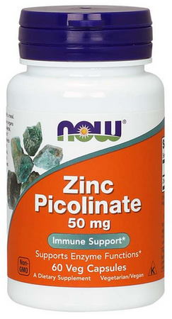 NOW Foods Zinc Picolinate pikolinian cynku 50mg 60 vege kapsułek