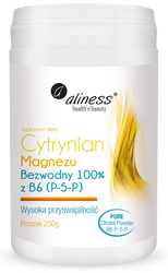 aliness Cytrynian Magnezu bezwodny B6 proszek 250g