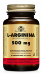 Solgar L-arginina 500 mg 50 kapsułek roślinnych