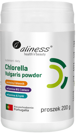 aliness Chlorella Vulgaris proszek 200g