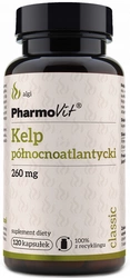 PharmoVit Kelp północnoatlantycki morszczyn 260mg 120 kapsułek