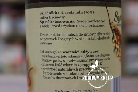 Szarłat SYROP z Rokitnika 300ml