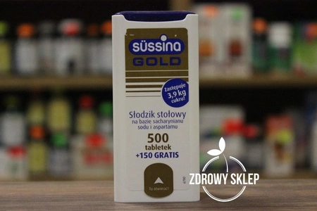 Sussina Gold słodzik stołowy na bazie sacharynianu i aspatamu 500+150 tabletek