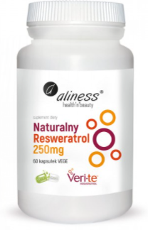 aliness Naturalny Resweratrol Veri-Te 250mg 60 kapsułek