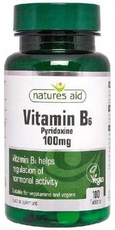 Natures Aid Witamina B6 100mg 100 tabletek