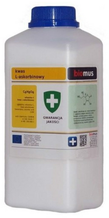 Biomus kwas L-askorbinowy C6H8O6 witamina C proszek 1000g