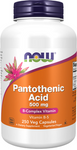 NOW Foods Pantothenic Acid kwas pantotenowy witamina B5 500mg 250 vege kapsułek