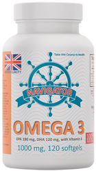 Navigator OMEGA-3 1000mg 120 kapsułek żelowych