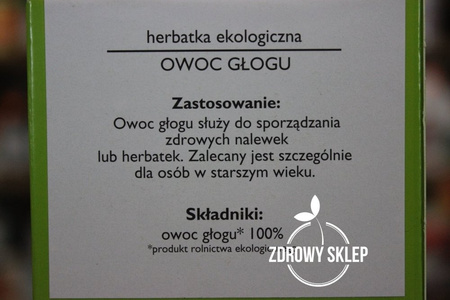 Dary Natury Owoc Głogu herbatka ekologiczna 100% EKO 100g