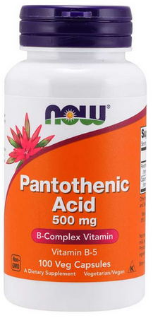 NOW Foods Pantothenic Acid kwas pantotenowy witamina B5 500mg 100 vege kapsułek