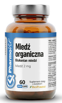 PharmoVit Miedź organiczna glukonian miedzi 2mg 60 kapsułek