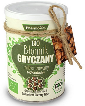 PharmoVit BŁONNIK GRYCZANY BIO mikronizowany 100% naturalny 120g