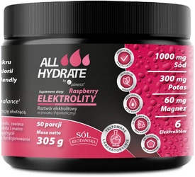 aliness ALLHydrate Elektrolity Raspberry 305g 50 porcji