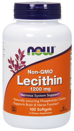 NOW Foods Lecithin Non-GMO lecytyna sojowa 1200mg 100 kapsułek żelowych