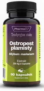 PharmoVit Ostropest plamisty Silybum marianum 330mg 90 kapsułek