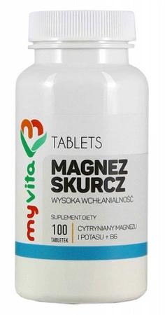 MyVita Magnez SKURCZ + Potas + Witamina B6 100 tabletek