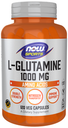 NOW Foods L-Glutamine Double glutamina 1000mg 120 vege kapsułek