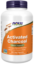 Now Foods Activated Charcoal węgiel aktywowany 200 vege kapsułek