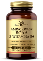 Solgar Aminokwasy BCAA z witaminą B6 50 kapsułek