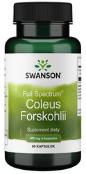 Swanson Coleus Forskohlii pokrzywa indyjska 400mg 60 kapsułek