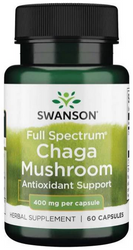 Swanson FS Chaga mushroom 400mg 60 kapsułek