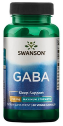 Swanson Gaba forte 750mg 60 vege kapsułek