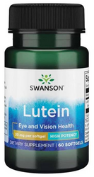 Swanson Lutein luteina 20mg 60 kapsułek żelowych