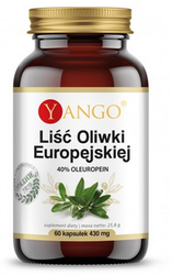 YANGO Liść Oliwki Europejskiej 40% Oleuropein 430mg 60 kapsułek