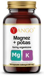 YANGO Magnez plus potas formy organiczne 90 kapsułek