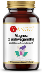 YANGO Magnez z ashwagandhą szafran B6 90 kapsułek