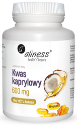 aliness Kwas kaprylowy 600mg 90 kapsulek