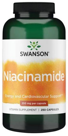 Swanson Niacinamide Niacyna Witamina B3 500mg 250 Kapsułek | Witaminy ...