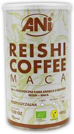 ANi Kawa rozpuszczalna REISHI plus MACA BIO 100g