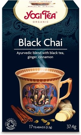 HERBATA CZARNA BLACK CHAI Z IMBIREM I CYNAMONEM BIO (17 x 2,2 g) - YOGI TEA