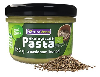 NATURAVENA Pasta z nasionami konopi z ciecierzycy i szpinaku 185g